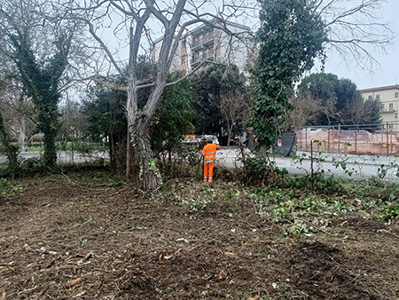 Lavori al parco della Granita