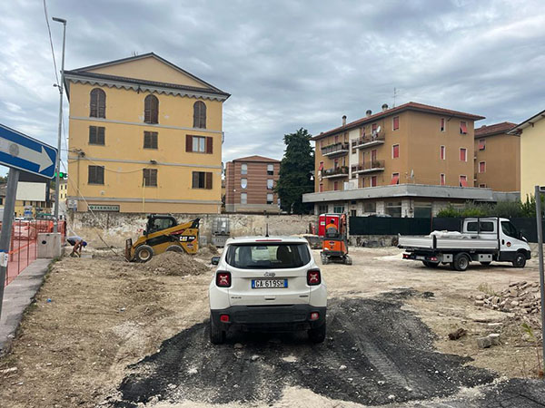 Lavori al parcheggio di via dei MIlle