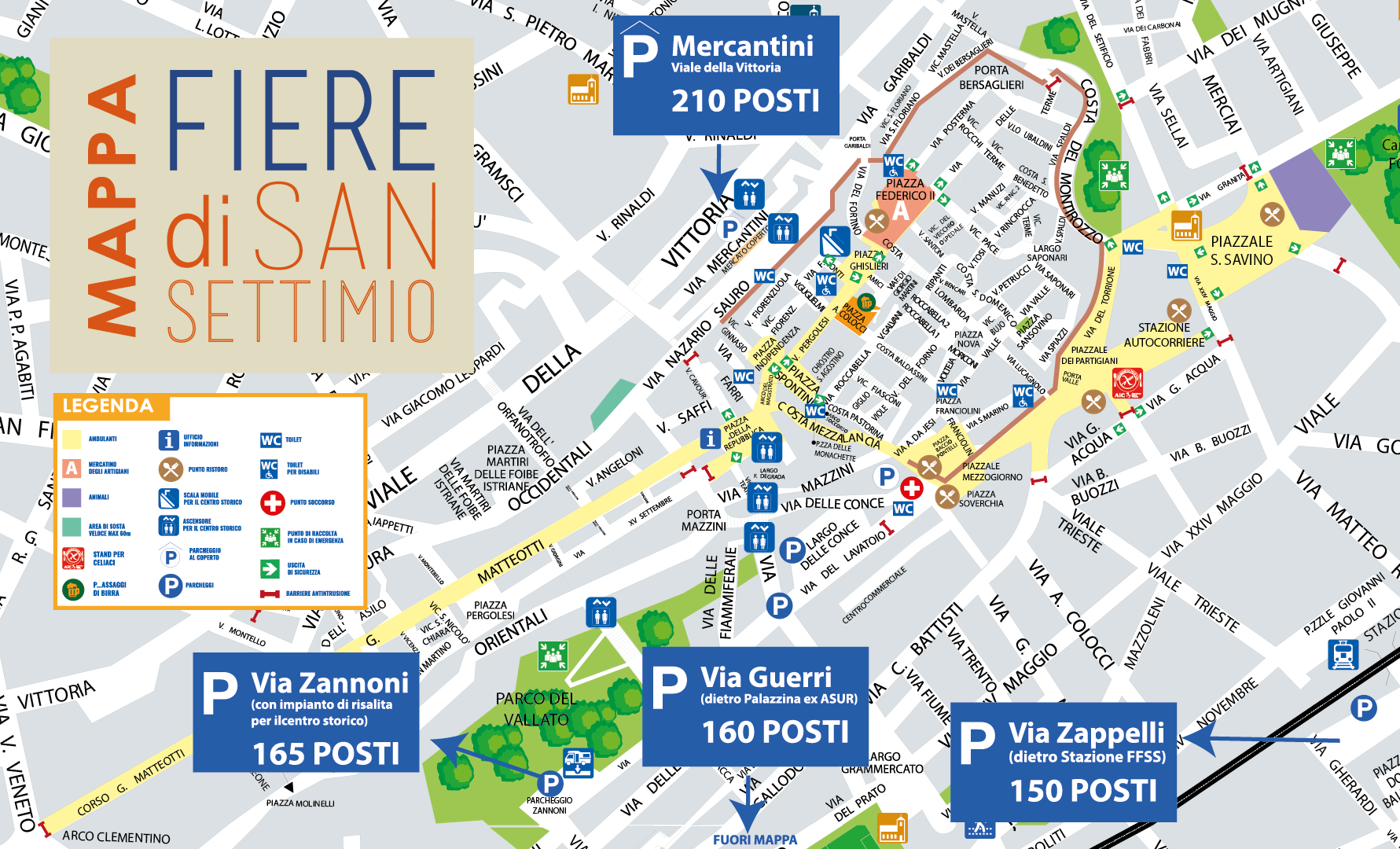 Mappa Parcheggi Fiera 2023